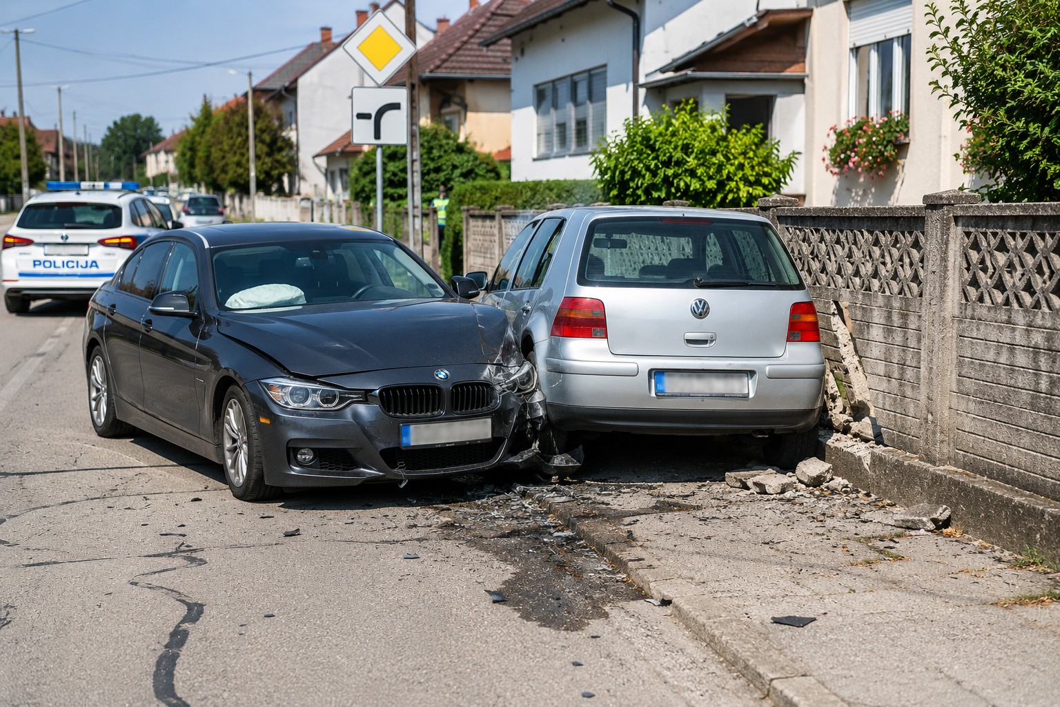 Pijan udario parkirani automobil pa pobjegao, policija ga brzo locirala