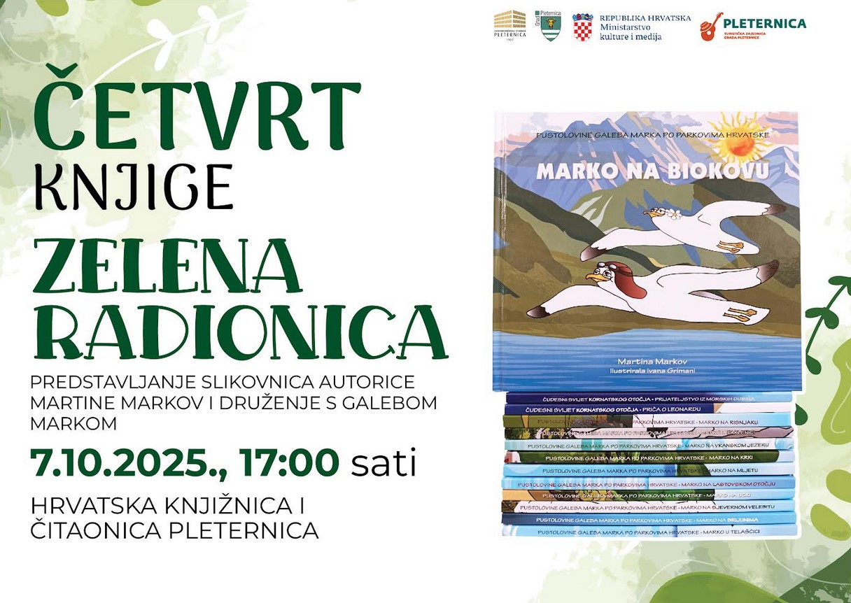 Predstavljanje slikovnica Martine Markov i druženje s galebom Markom u Pleternici