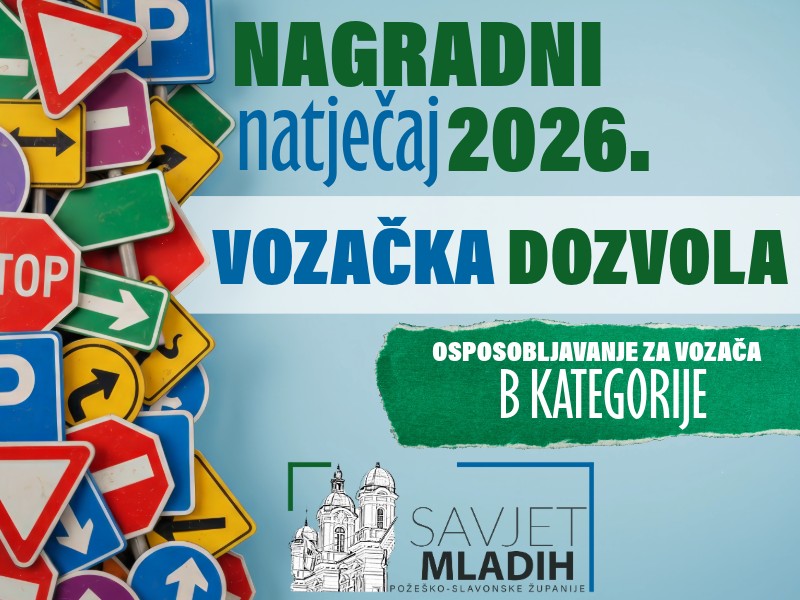 Najboljem srednjoškolcu iz Požeško-slavonske županije plaćaju vozački do 1.000 eura
