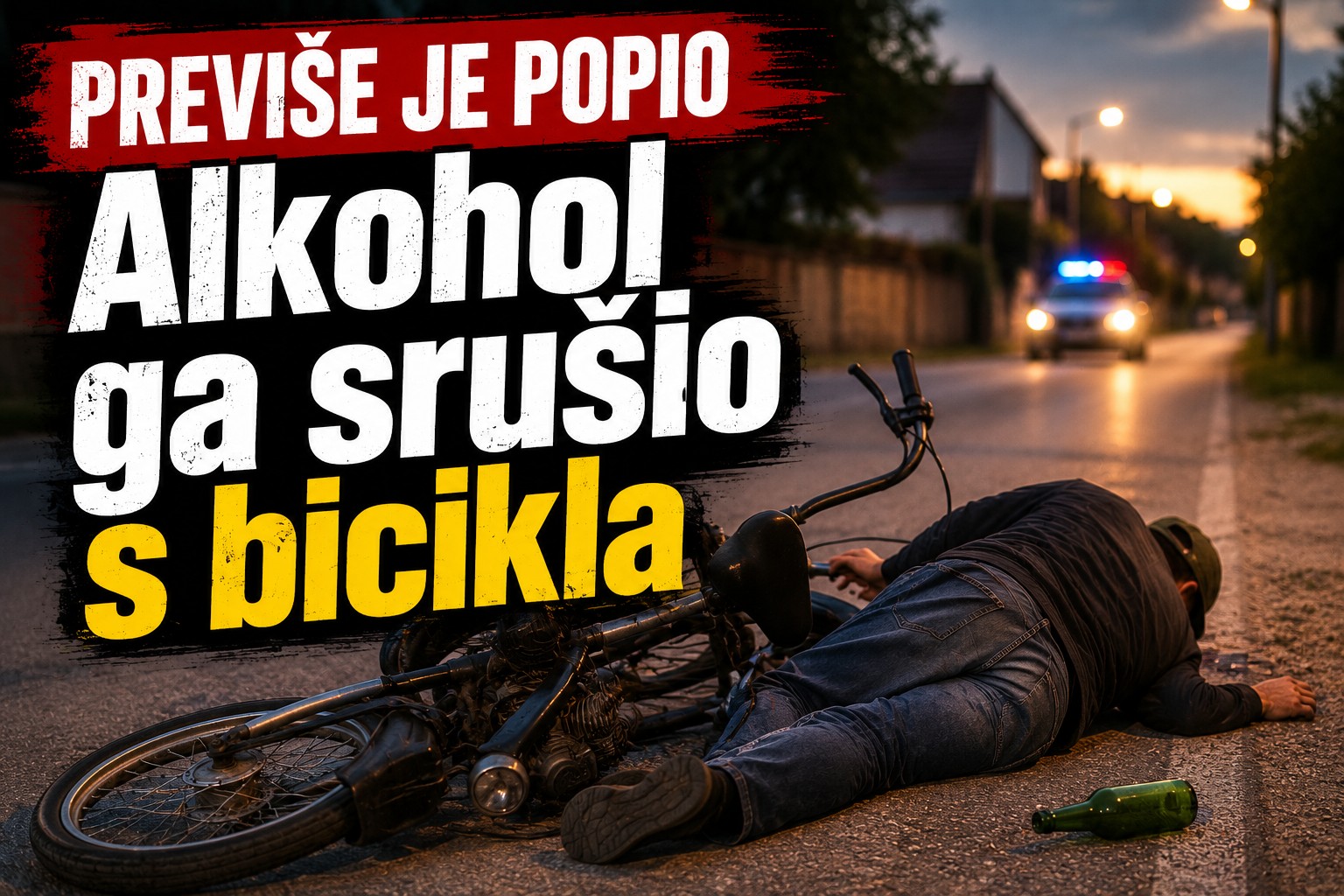 Srušio se nasred ceste, noć završio u postaji