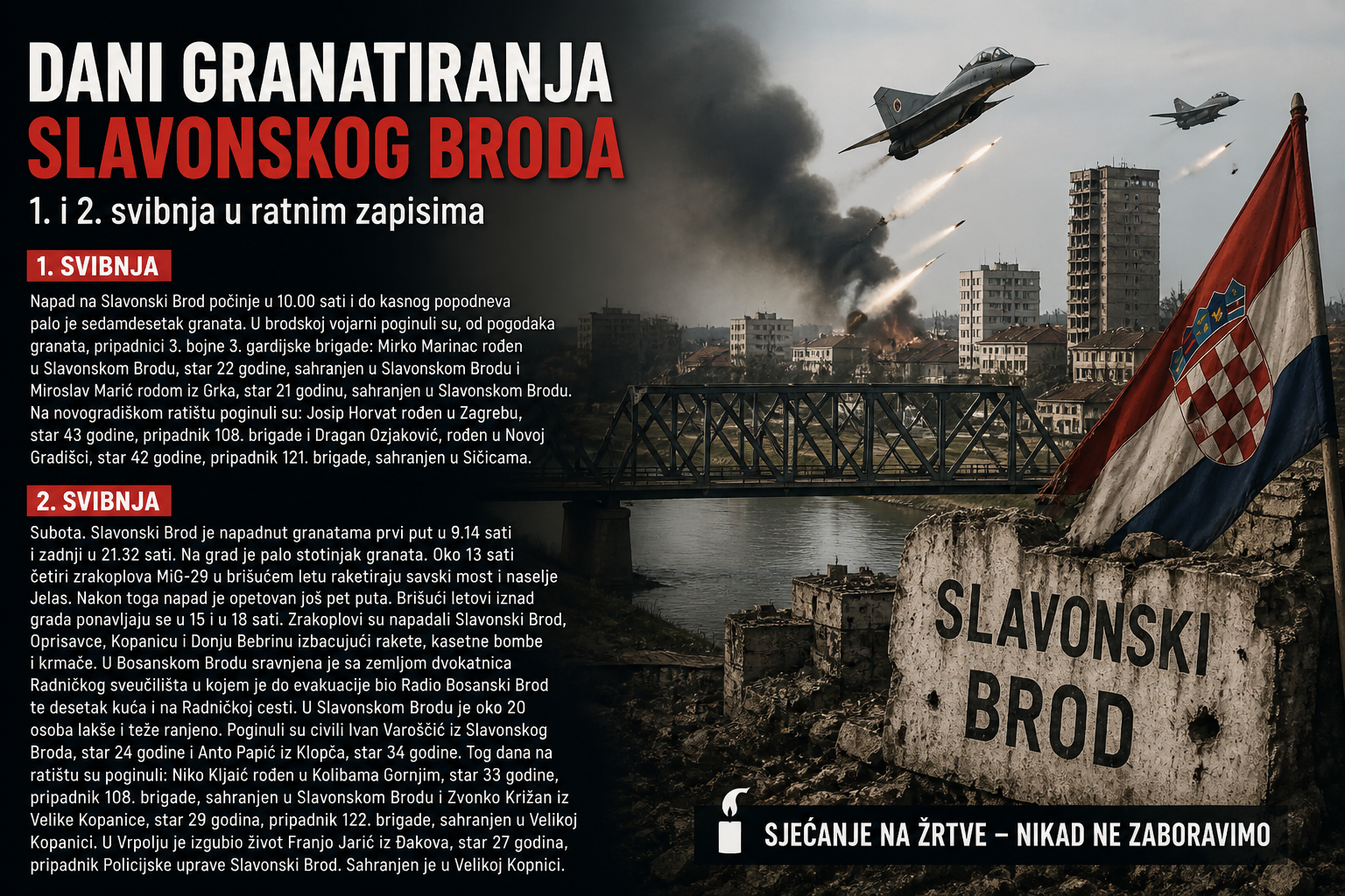 1. i 2. svibnja u ratnim zapisima