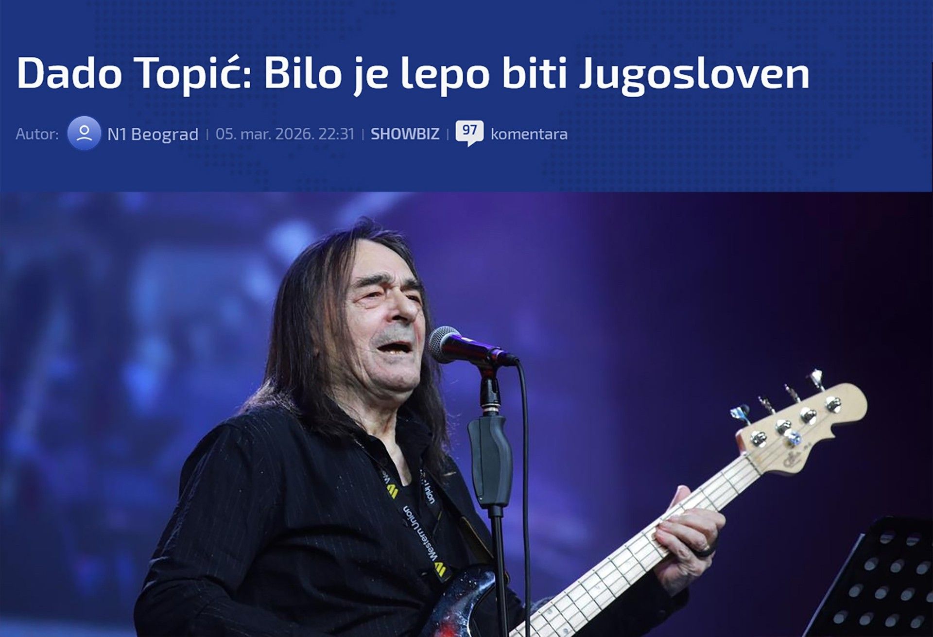 Topić se i dalje osjeća Jugoslavenom!