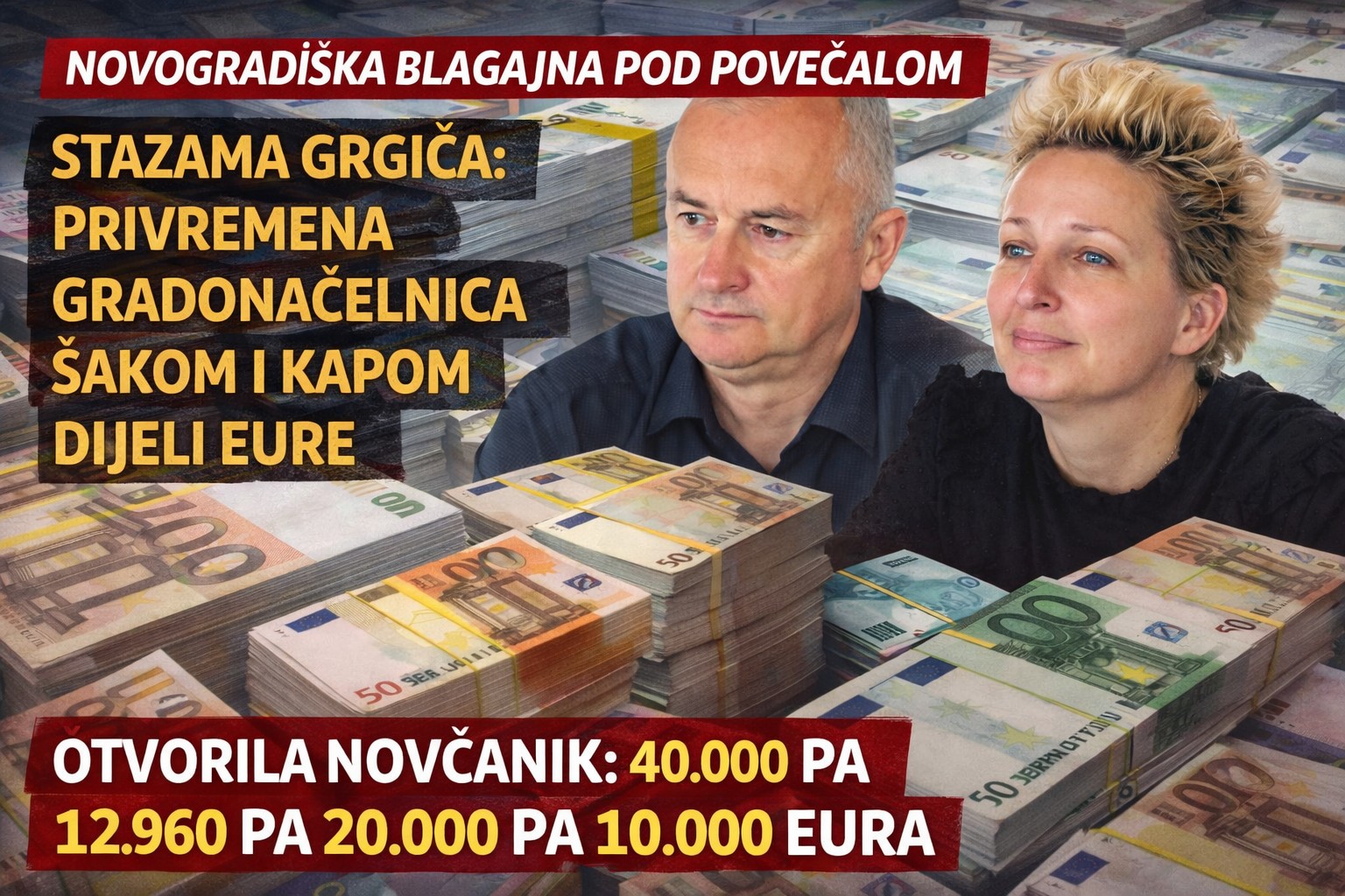 Privremena gradonačelnica dijeli desetke tisuća eura: transparentno – ali ne baš