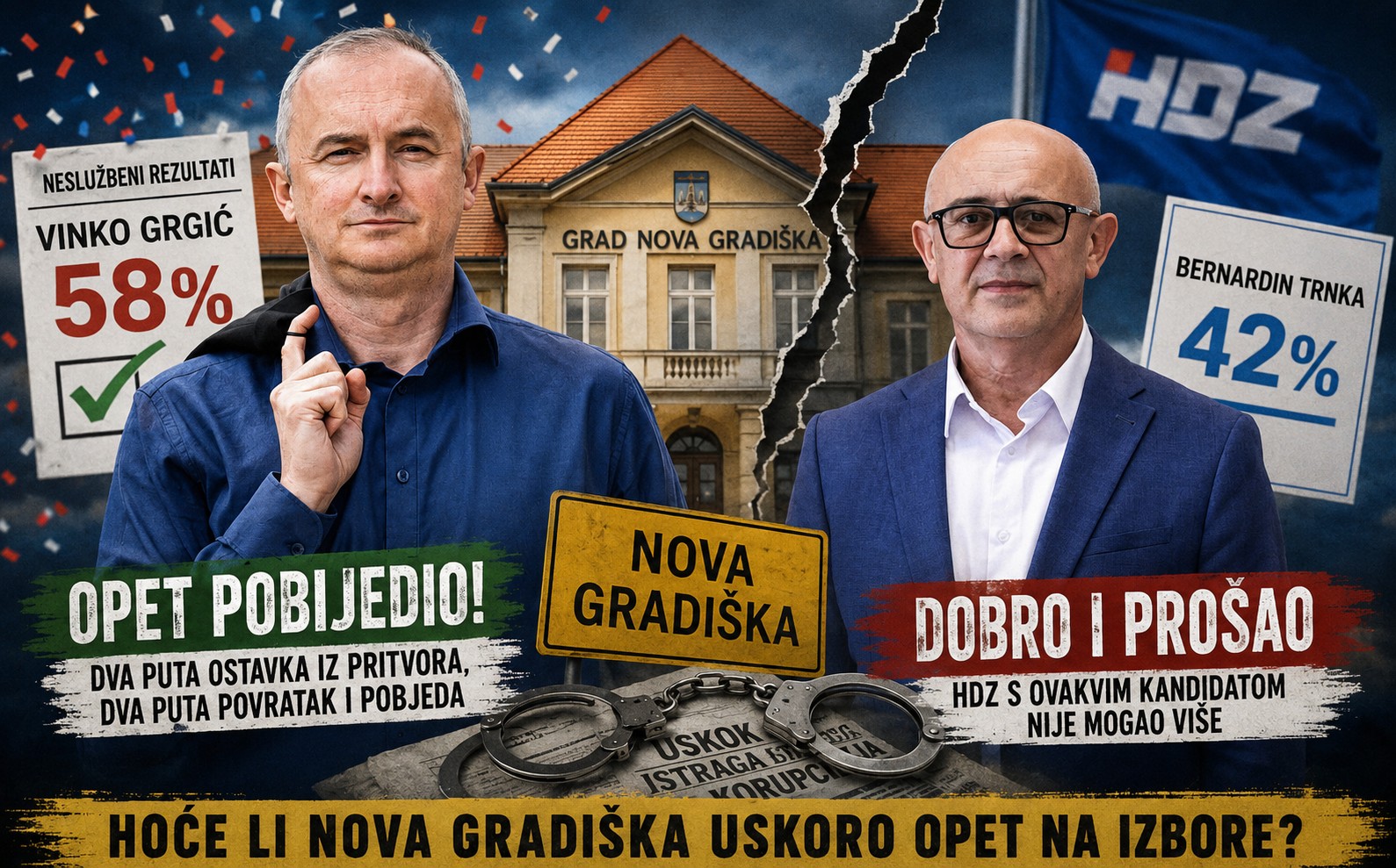 Pritvor, ostavka, izbori i nova pobjeda