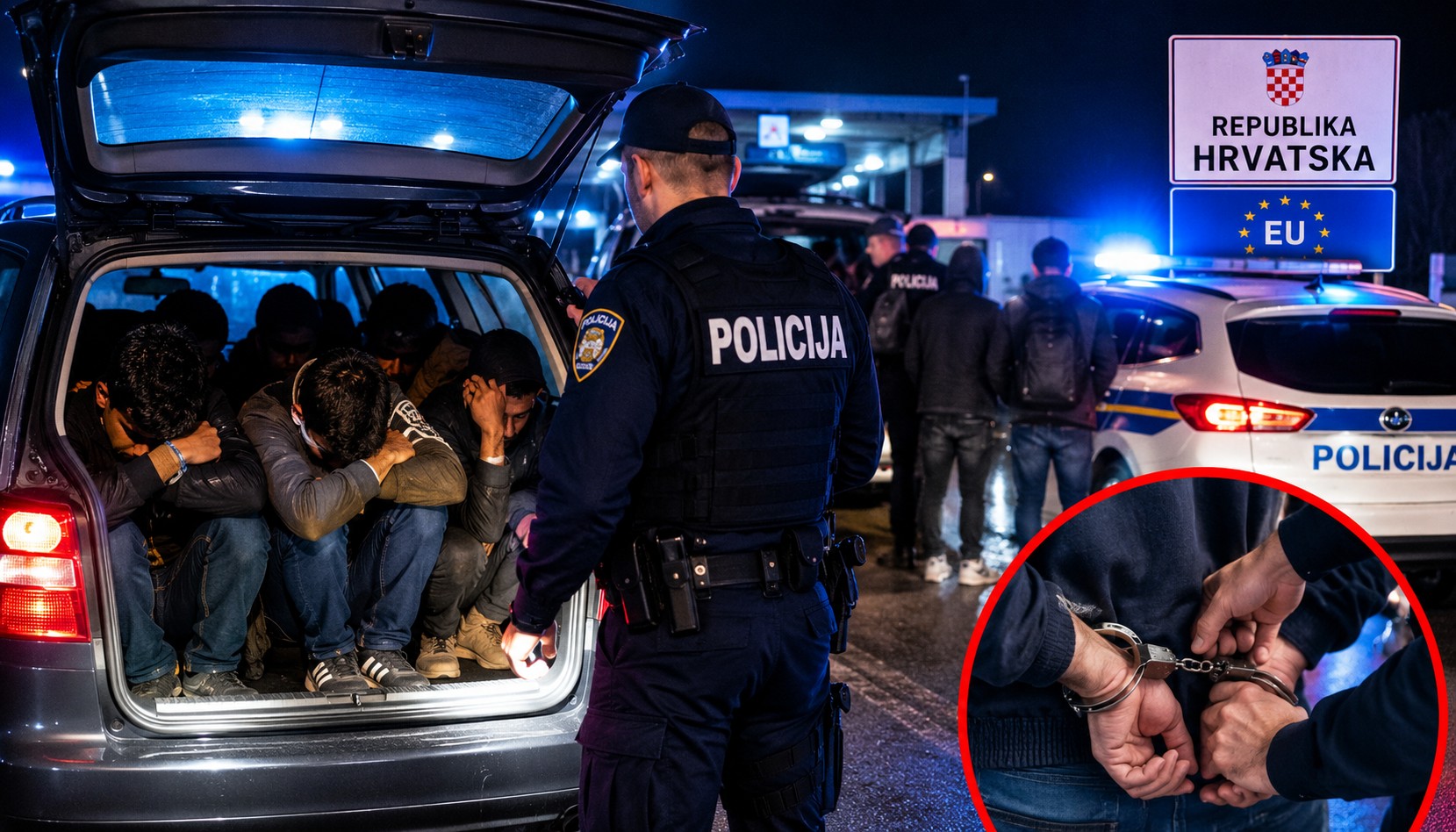 U dva odvojena slučaja uhićena trojica krijumčara: migrante vozili i u prtljažnicima