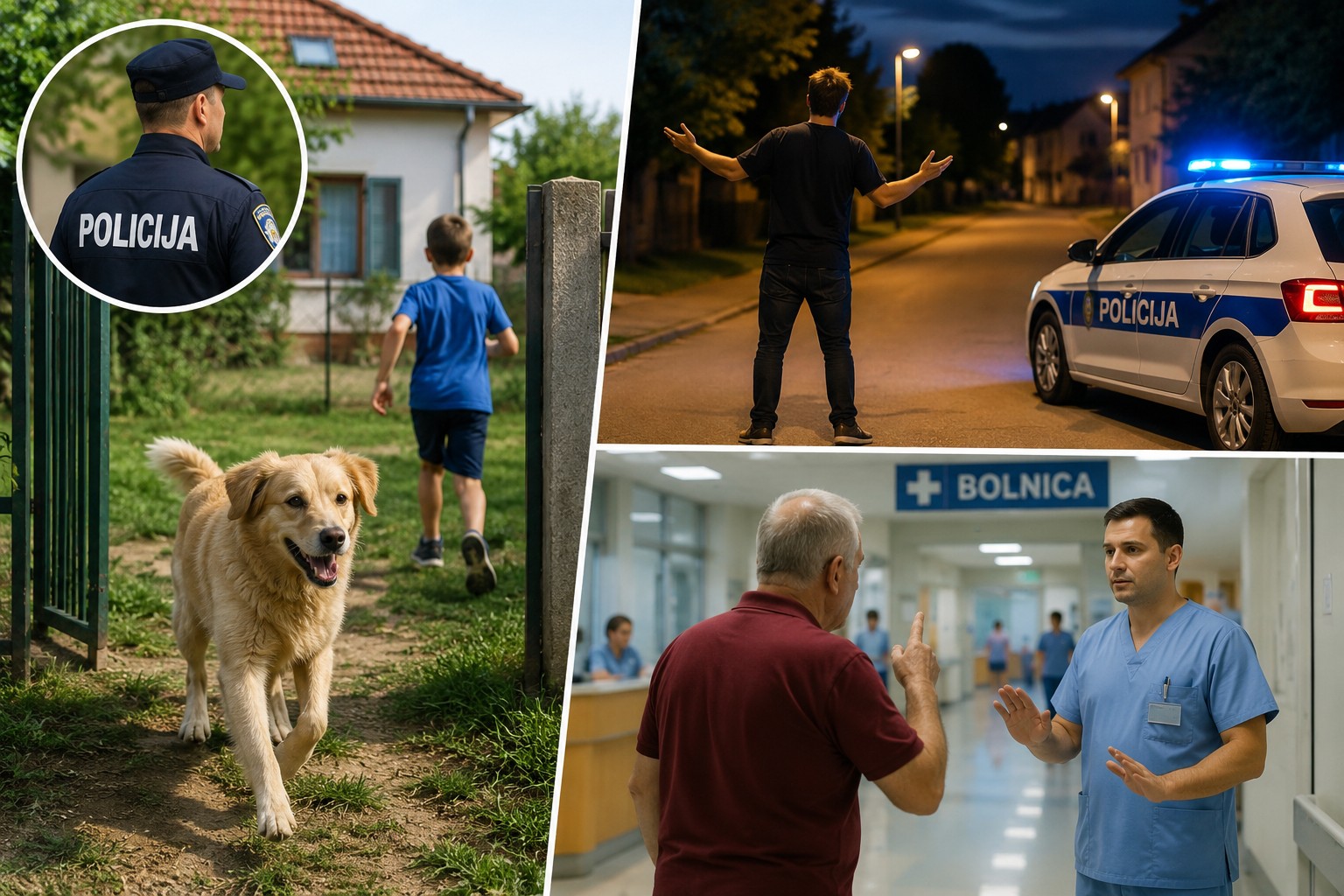 Pijani divljao ulicom, drugi nasrnuo na medicinara, a pas bez nadzora preplašio dijete