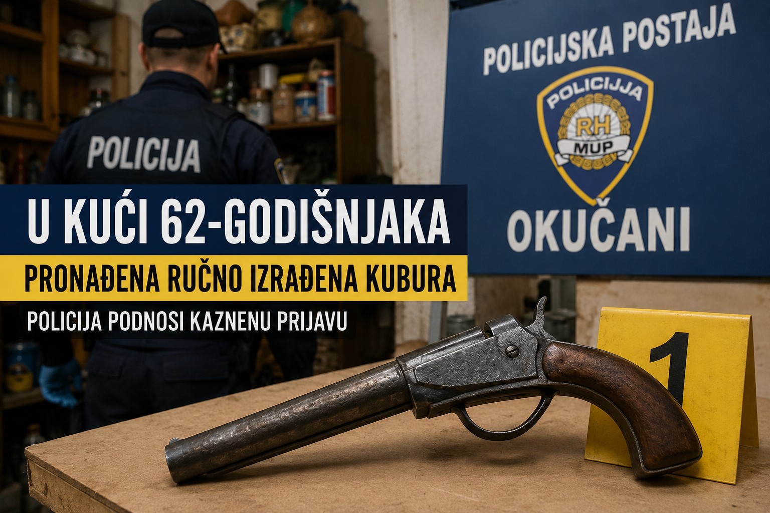 U kući 62-godišnjaka pronađena ručno izrađena kubura, slijedi kaznena prijava