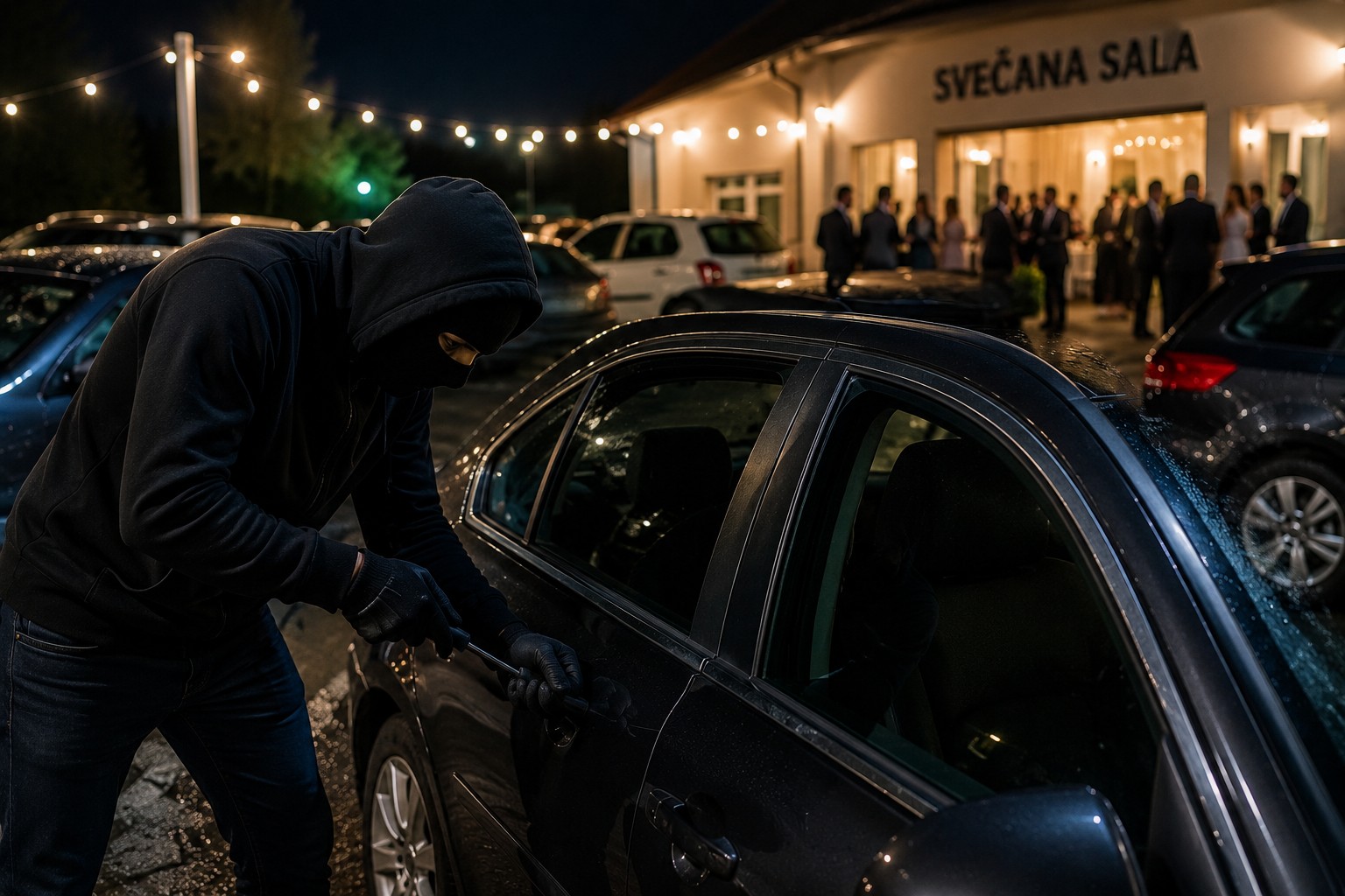 Lopov harao parkiralištima ispred svadbenih sala