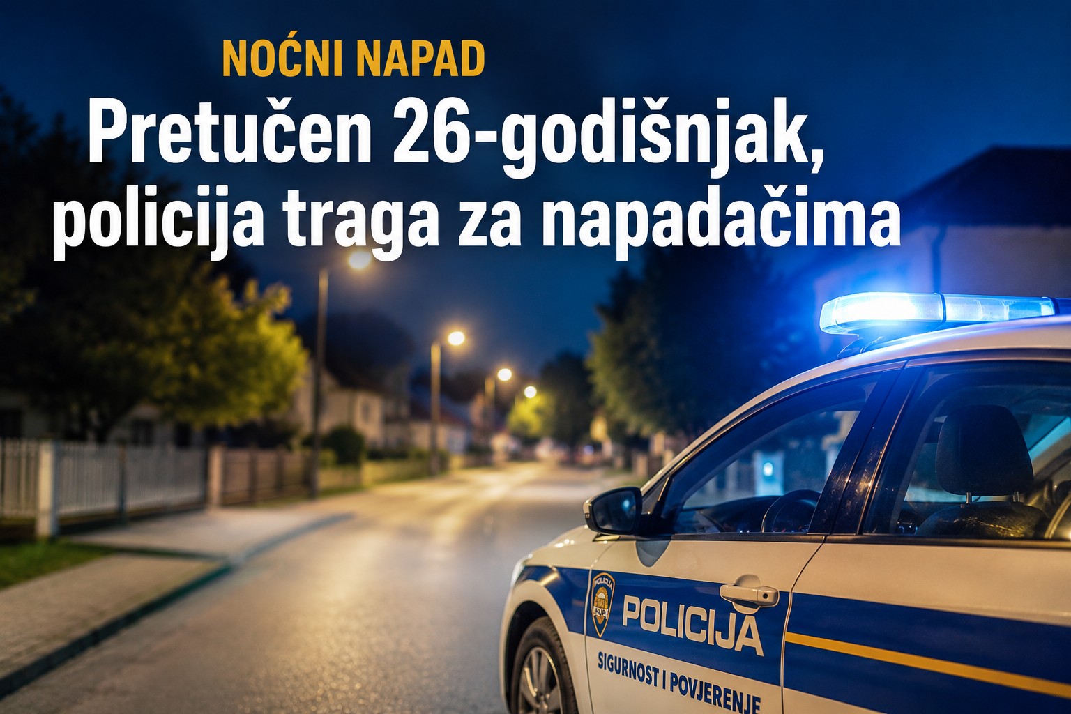 Pretučen 26-godišnjak, policija traga za napadačima