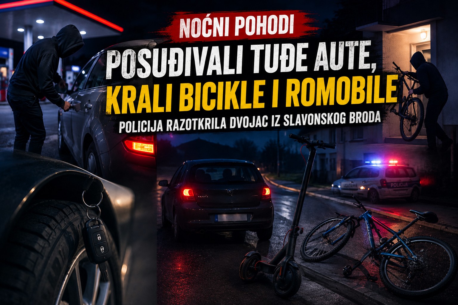 Posuđivali tuđe aute, krali bicikle i romobile