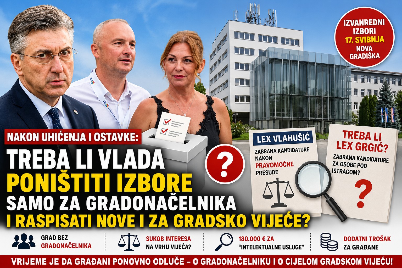 Nakon uhićenja predsjednice vijeća: Treba li Vlada poništiti izbore samo za gradonačelnika i raspisati nove i za Gradsko vijeće?