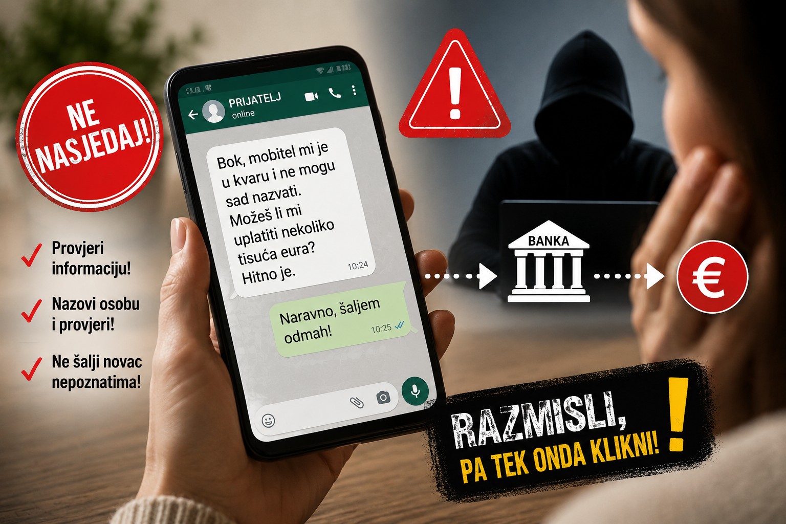 Povjerovala da razgovara s bliskom osobom pa ostala bez nekoliko tisuća eura