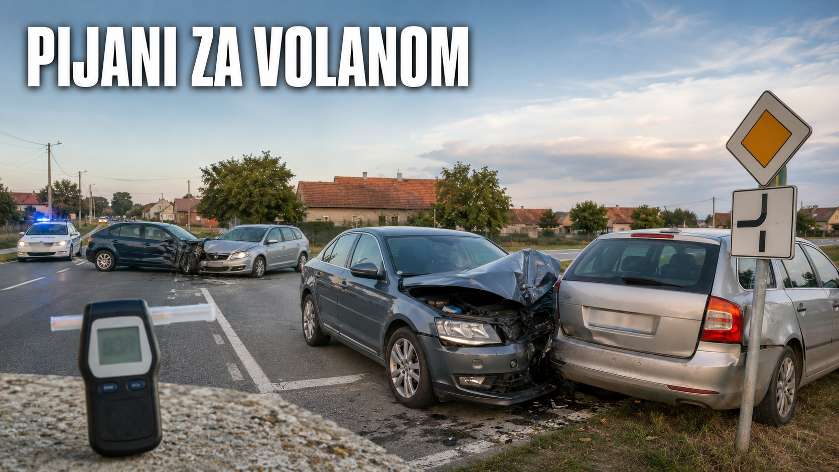 S 1,90 promila izazvao nesreću u Grabarju, drugi s 2,27 promila prešao u suprotnu traku