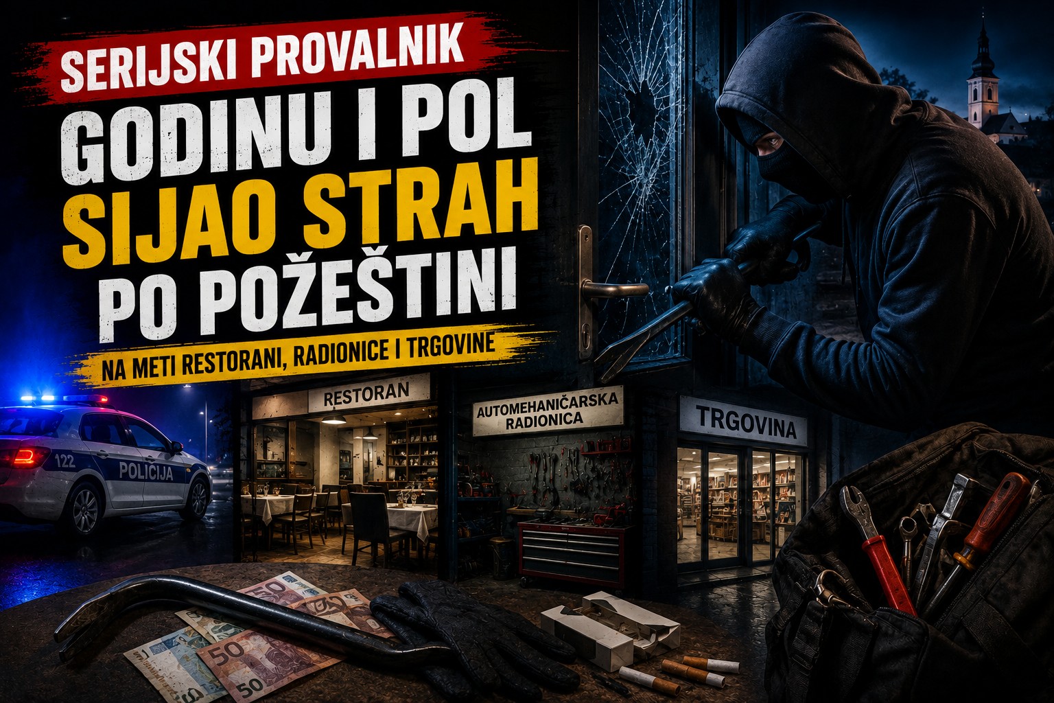 Godinu i pol sijao strah po Požeštini: Na meti restorani, radionice i trgovine