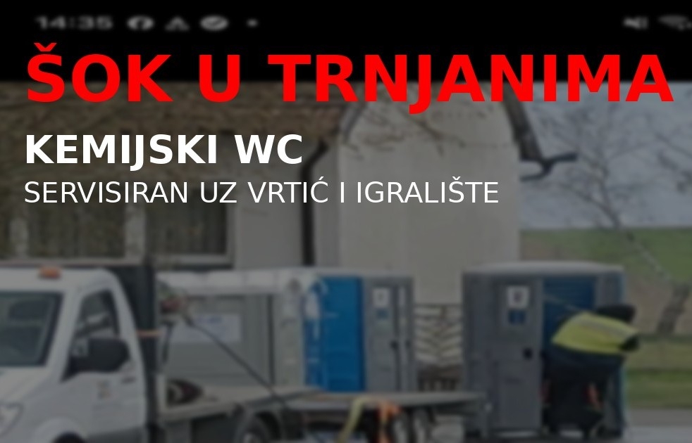 Kemijski WC-i servisirani pred djecom: tko je to dopustio u Trnjanima