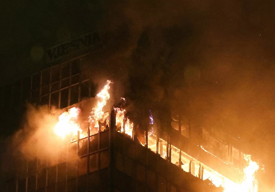 Uhićen maloljetnik zbog požara u Vjesnikovoj zgradi