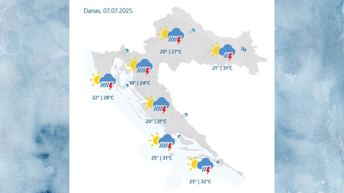 Olujna prijetnja nad Hrvatskom: DHMZ izdao narančasti alarm – stižu tuča, vjetrovi i poplave!